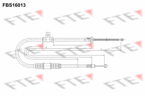 FTE FBS16013 Cable Pull, parking brake FBS16013