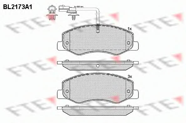 FTE BL2173A1 Brake Pad Set, disc brake BL2173A1