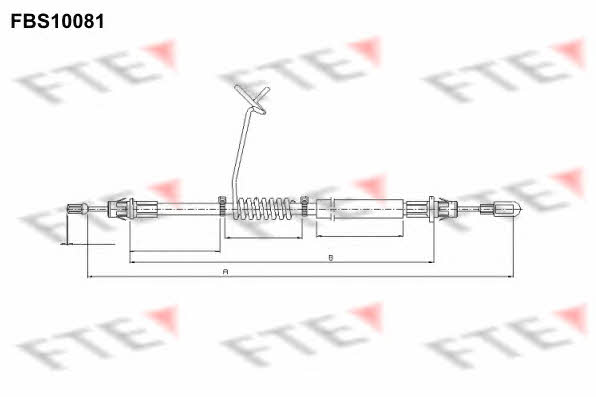 FTE FBS10081 Parking brake cable left FBS10081