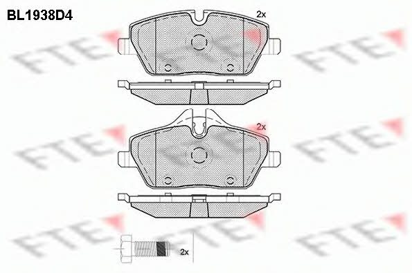FTE BL1938D4 Brake Pad Set, disc brake BL1938D4