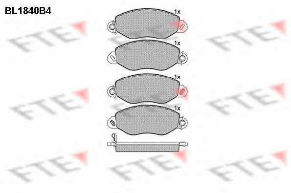 FTE BL1840B4 Brake Pad Set, disc brake BL1840B4