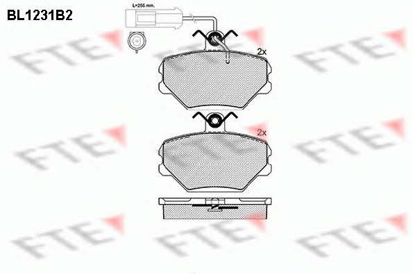 FTE BL1231B2 Brake Pad Set, disc brake BL1231B2