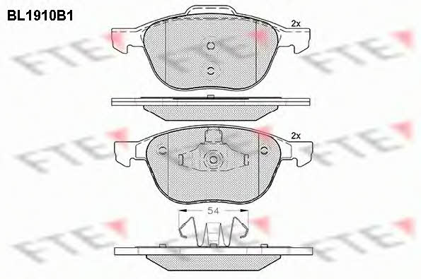 FTE BL1910B1 Brake Pad Set, disc brake BL1910B1