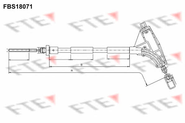 FTE FBS18071 Cable Pull, parking brake FBS18071