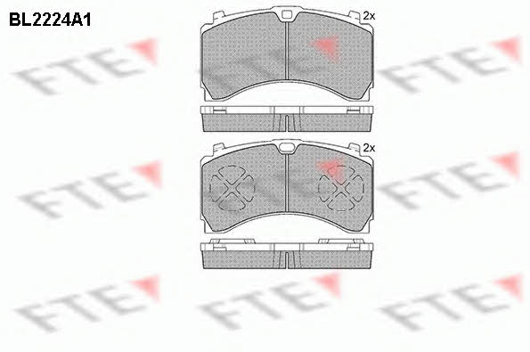 FTE BL2224A1 Brake Pad Set, disc brake BL2224A1