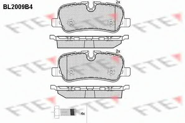 FTE BL2009B4 Brake Pad Set, disc brake BL2009B4