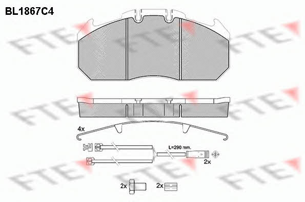 FTE BL1867C4 Brake Pad Set, disc brake BL1867C4