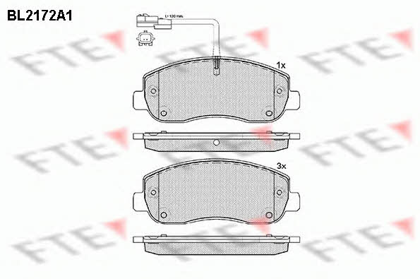 FTE BL2172A1 Brake Pad Set, disc brake BL2172A1