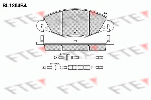 FTE BL1804B4 Brake Pad Set, disc brake BL1804B4