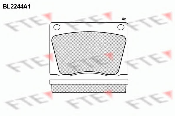 FTE BL2244A1 Brake Pad Set, disc brake BL2244A1