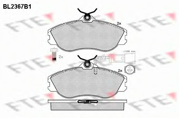 FTE BL2367B1 Brake Pad Set, disc brake BL2367B1