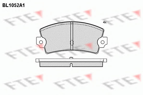 FTE BL1052A1 Brake Pad Set, disc brake BL1052A1