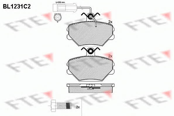 FTE BL1231C2 Brake Pad Set, disc brake BL1231C2
