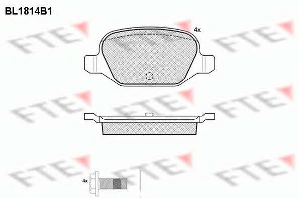 FTE BL1814B1 Brake Pad Set, disc brake BL1814B1