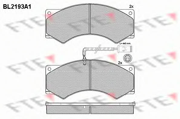 FTE BL2193A1 Brake Pad Set, disc brake BL2193A1