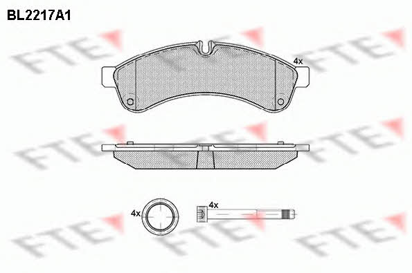 FTE BL2217A1 Brake Pad Set, disc brake BL2217A1