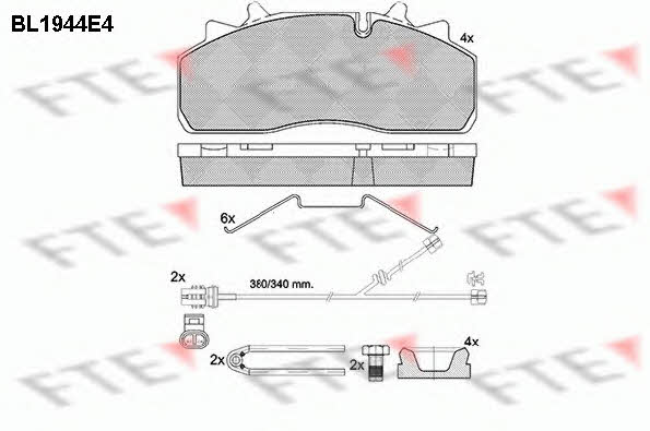 FTE BL1944E4 Brake Pad Set, disc brake BL1944E4