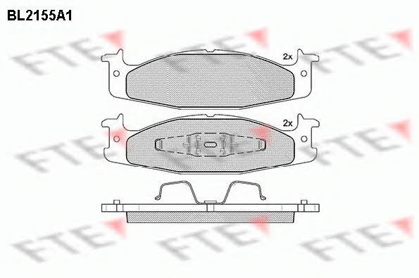 FTE BL2155A1 Brake Pad Set, disc brake BL2155A1
