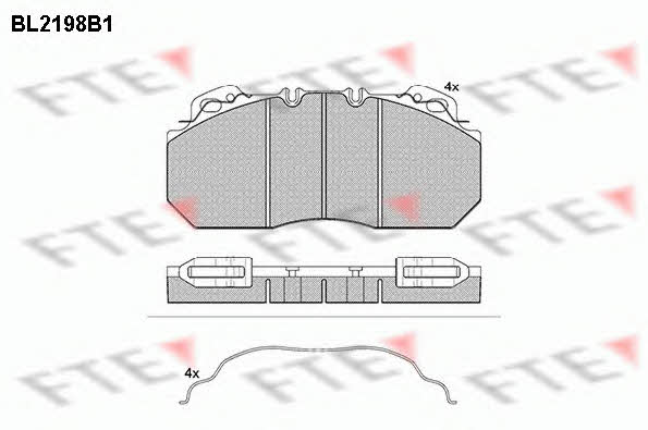 FTE BL2198B1 Brake Pad Set, disc brake BL2198B1