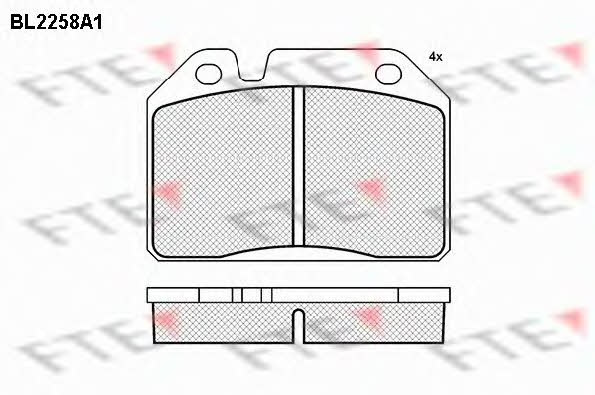 FTE BL2258A1 Brake Pad Set, disc brake BL2258A1