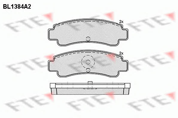 FTE BL1384A2 Brake Pad Set, disc brake BL1384A2