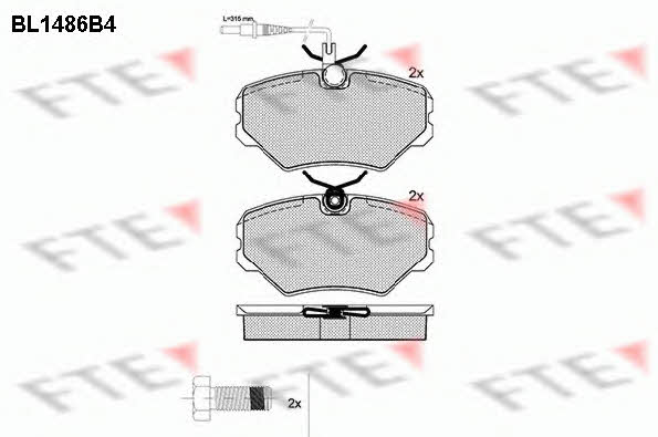 FTE BL1486B4 Brake Pad Set, disc brake BL1486B4