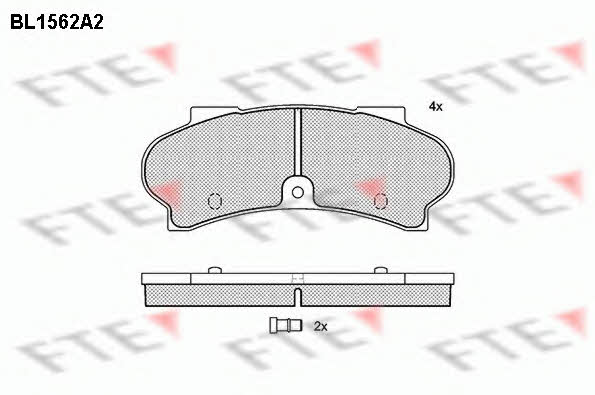 FTE BL1562A2 Brake Pad Set, disc brake BL1562A2