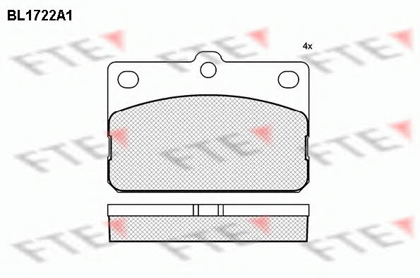 FTE BL1722A1 Brake Pad Set, disc brake BL1722A1