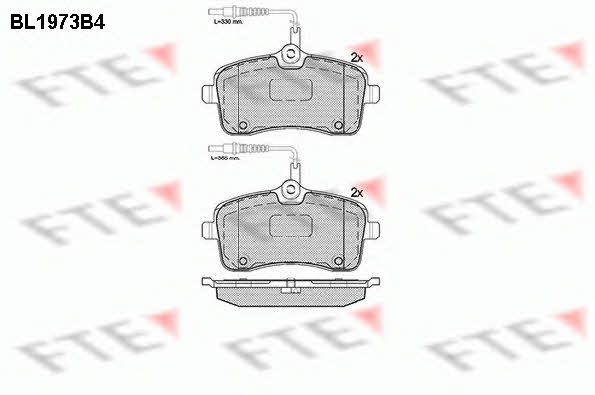 FTE BL1973B4 Brake Pad Set, disc brake BL1973B4