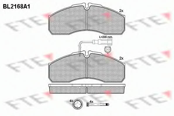 FTE BL2168A1 Brake Pad Set, disc brake BL2168A1