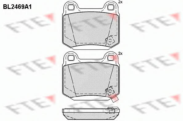 FTE BL2469A1 Brake Pad Set, disc brake BL2469A1