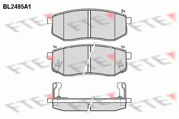 FTE BL2495A1 Brake Pad Set, disc brake BL2495A1