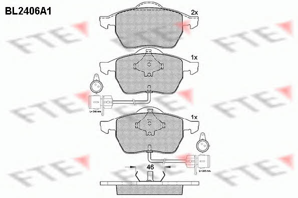 FTE BL2406A1 Brake Pad Set, disc brake BL2406A1