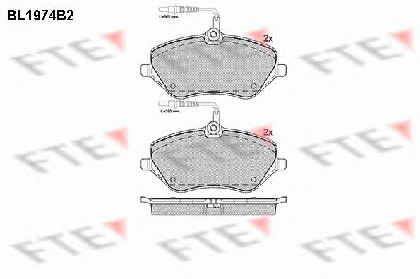 FTE BL1974B2 Brake Pad Set, disc brake BL1974B2