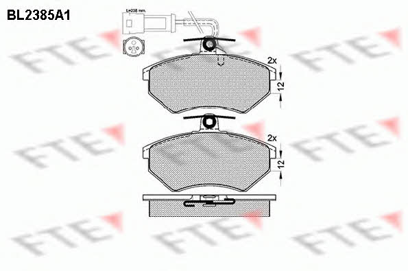 FTE BL2385A1 Brake Pad Set, disc brake BL2385A1