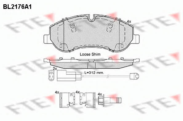 FTE BL2176A1 Brake Pad Set, disc brake BL2176A1
