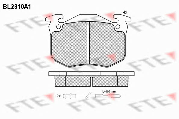 FTE BL2310A1 Brake Pad Set, disc brake BL2310A1