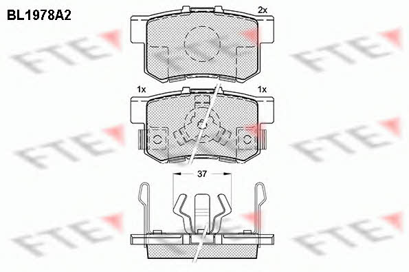 FTE BL1978A2 Brake Pad Set, disc brake BL1978A2