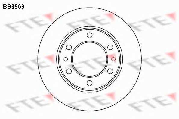 FTE BS3563 Front brake disc ventilated BS3563