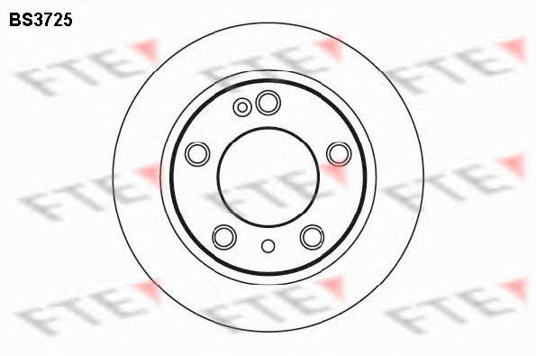 FTE BS3725 Rear brake disc, non-ventilated BS3725