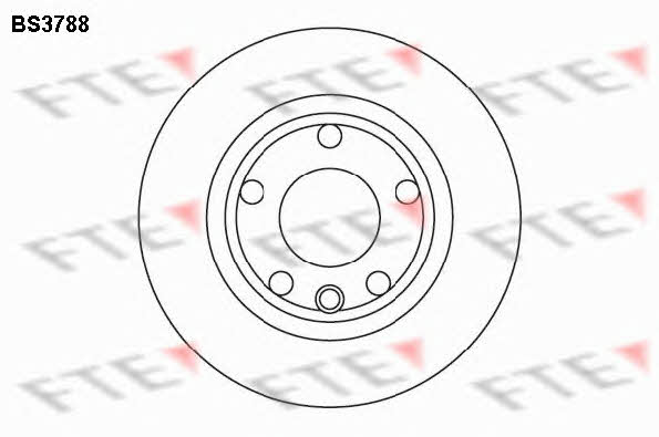 FTE BS3788 Unventilated front brake disc BS3788