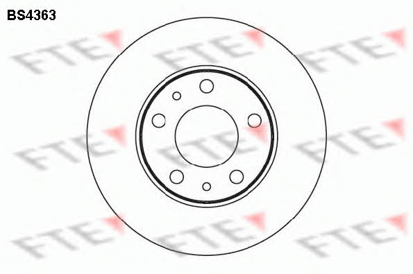 FTE BS4363 Unventilated front brake disc BS4363