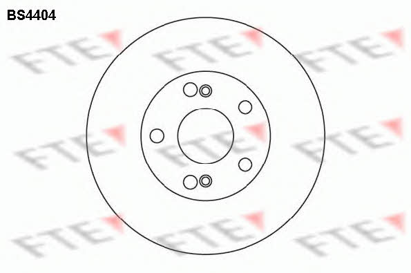 FTE BS4404 Front brake disc ventilated BS4404