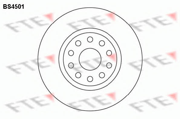 FTE BS4501 Front brake disc ventilated BS4501