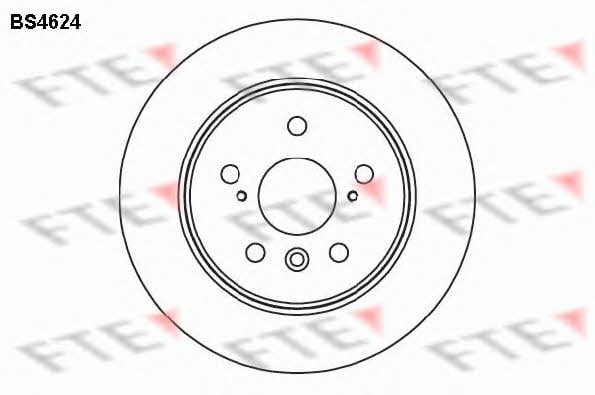 FTE BS4624 Rear brake disc, non-ventilated BS4624