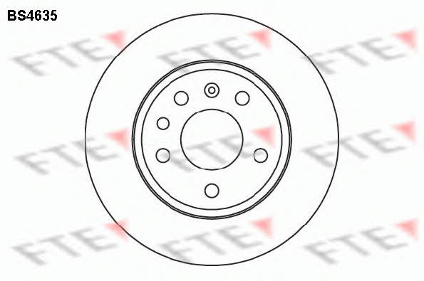 FTE BS4635 Rear brake disc, non-ventilated BS4635