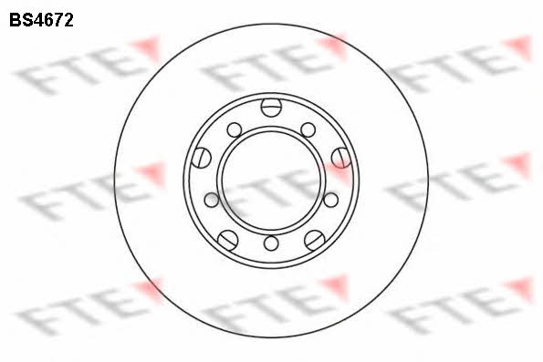 FTE BS4672 Unventilated front brake disc BS4672