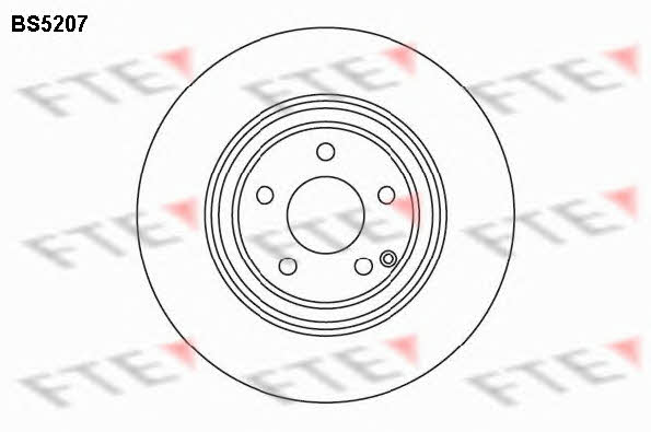 FTE BS5207 Front brake disc ventilated BS5207
