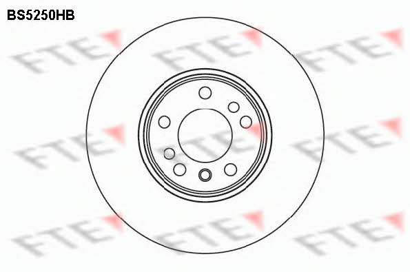 FTE BS5250HB Front brake disc ventilated BS5250HB