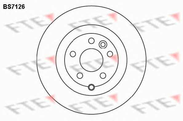 FTE BS7126 Rear ventilated brake disc BS7126